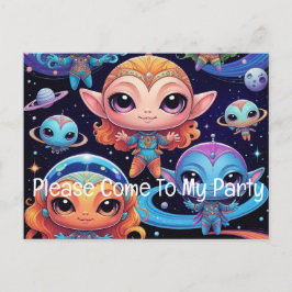 宇宙エイリアン&フレンド インビテーションポストカード