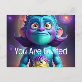 宇宙エイリアン&フレンド インビテーションポストカード