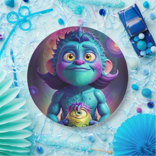 宇宙エイリアン&フレンド ペーパープレート (パーティー)