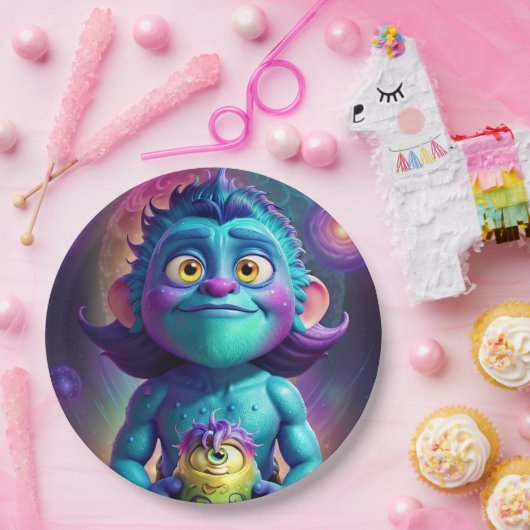 宇宙エイリアン&フレンド ペーパープレート (パーティー)