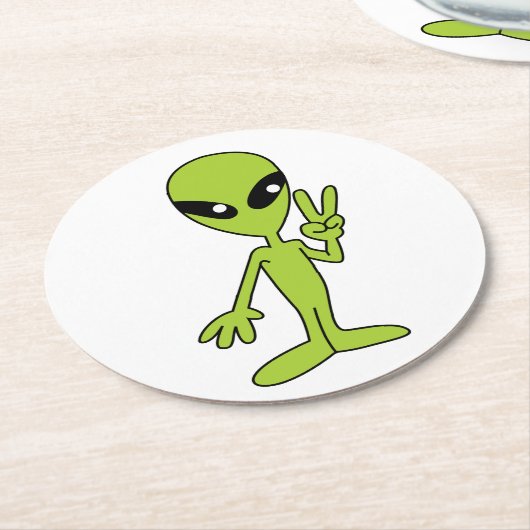 宇宙エイリアン ラウンドペーパーコースター (アングル)