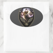 宇宙エイリアン 楕円形シール (バッグ)