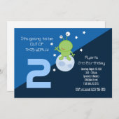 宇宙エイリアンOuterSpace 5x7誕生日招待状 招待状 (正面/裏面)