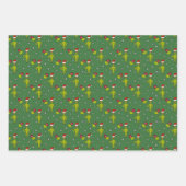 宇宙エイリアンSci-Fi品揃パターン(の模様が)あるえ ラッピングペーパーシート (正面3)