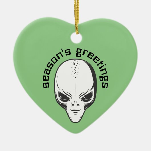 宇宙エイリアンSF地球外UFOオーナメント セラミックオーナメント (正面)
