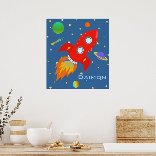 宇宙エクスプローパーソナライズされたラポスター ポスター (キッチン)