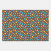 宇宙エクスプローラのブラウン ラッピングペーパーシート (正面)