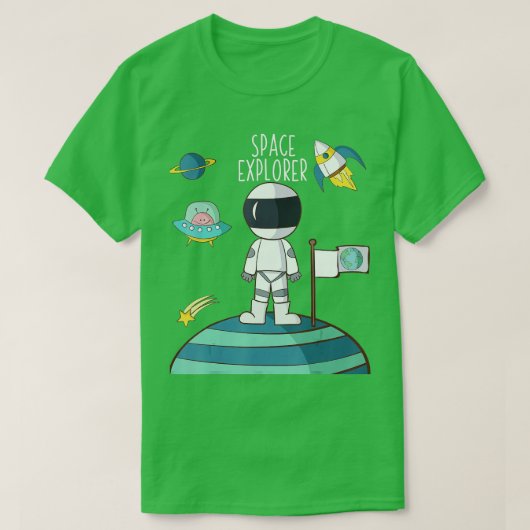 宇宙エクスプローラーギフト男子供へ子女の子あなた Tシャツ (デザイン正面)