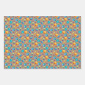 宇宙エクスプローラー（ライトブラウン） ラッピングペーパーシート (正面)