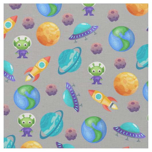 宇宙エクスプローラーonグレー ファブリック (クローズアップ)