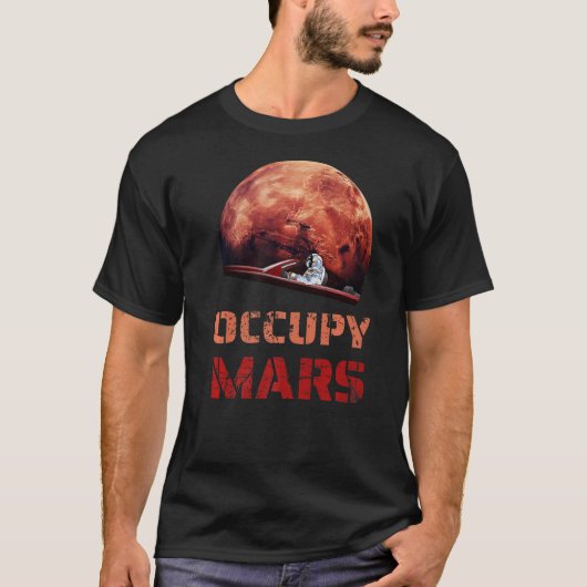 宇宙エクスプローラ占拠火星天文学 Tシャツ (正面)