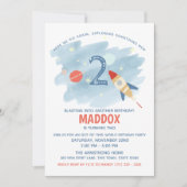 宇宙エクスプローラ第2誕生日 招待状 (正面)