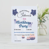 宇宙エクスプローラ誕生日 – 宇宙飛行士と星 招待状 (スタンド正面)