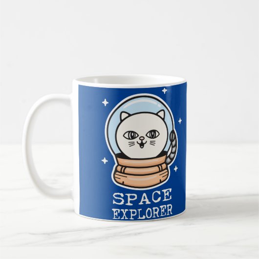 宇宙エクスプローラCat コーヒーマグカップ (左)
