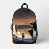 「宇宙エッジ：宇宙飛行士エンブレム」 プリントバックパック (正面)