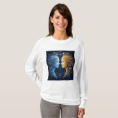 宇宙エネルギーを表す二つの顔 Tシャツ (正面フル)