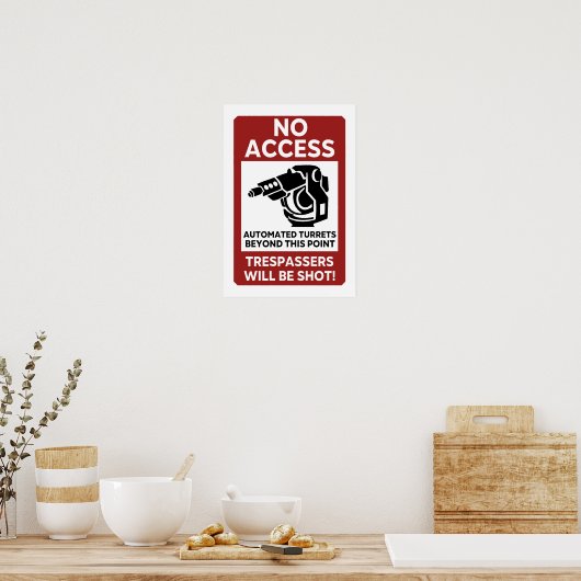 宇宙エンジニアNo Access警告のポスター ポスター (キッチン)