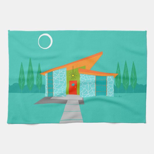 宇宙エージカートゥーンハウスキッチンタオル キッチンタオル (横)