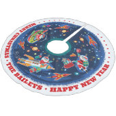 宇宙エージサンタカスタマイズ –  ブラッシュドポリエステルツリースカート (アングル)