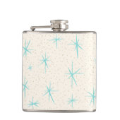 宇宙エージターコイズスターバストフラ包まれたスク フラスク (正面)