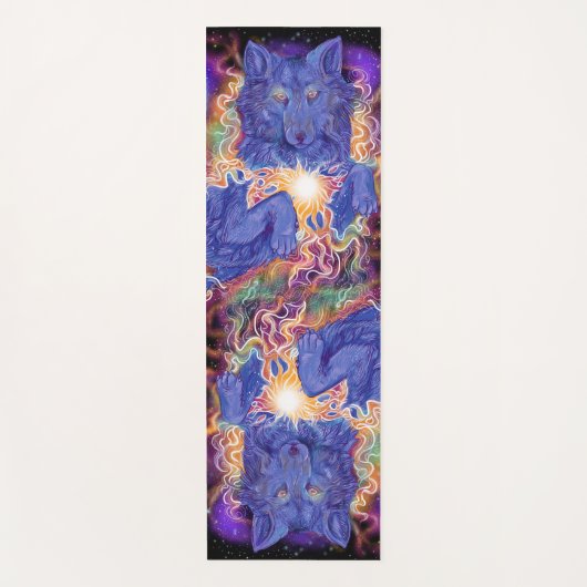 宇宙オオカミ ヨガマット (正面)