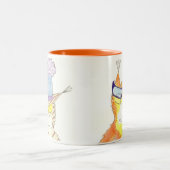 宇宙オオヤマネコの惑星間のマグ ツートーンマグカップ (中央)