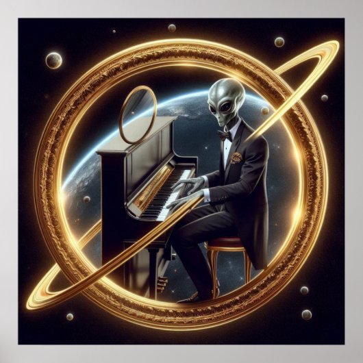宇宙オスエイリアン遊ズピアノブラックタキシード ポスター (正面)