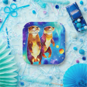 宇宙オッタカラフルー紙プレート ペーパープレート (パーティー)