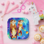 宇宙オッタカラフルー紙プレート ペーパープレート (パーティー)