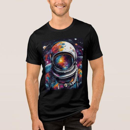 宇宙オデッセイ感じ – 宇宙の中よ! トライブレンドTシャツ (正面)