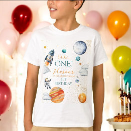 宇宙オデッセイ誕生日ファーストボーイ Tシャツ