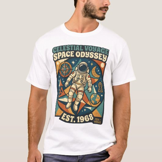 宇宙オデッセイ - 宇宙好きのための宇宙冒険 Tシャツ (正面)