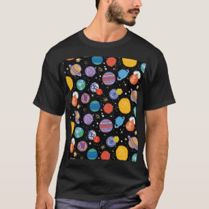 宇宙オデッセイ:惑星パターン Tシャツ