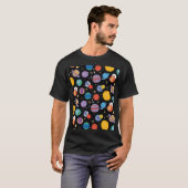 宇宙オデッセイ:惑星パターン Tシャツ (正面フル)