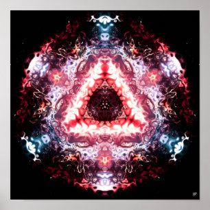 宇宙オーガニックポータルv1 – パターンpareidolia ポスター