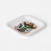 宇宙カウボーイおもしろいエイリアン ペーパープレート (傾斜あり)