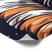 宇宙カウボーイキャットプリントブライトレインボーデジタルアート ポスター (角)