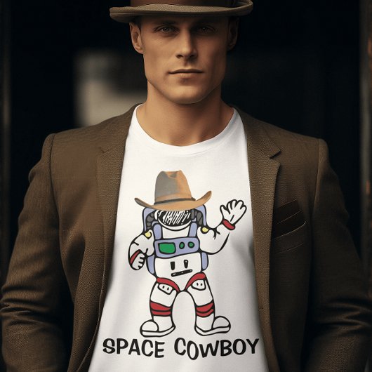 宇宙カウボーイメンズおもしろいヴィンテージTシャツ Tシャツ