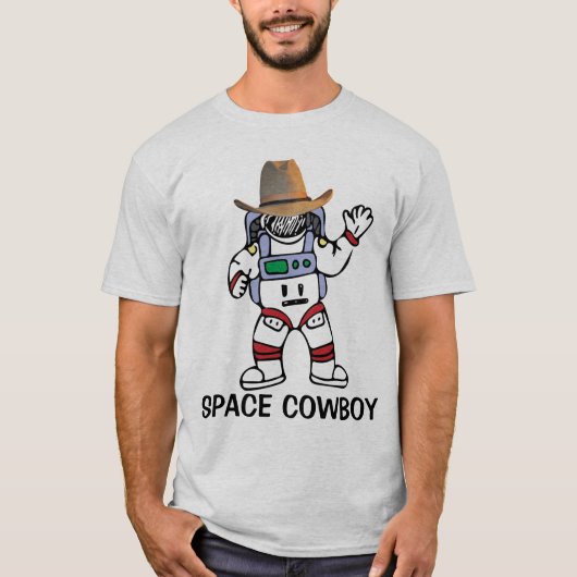 宇宙カウボーイメンズおもしろいヴィンテージTシャツ Tシャツ (正面)