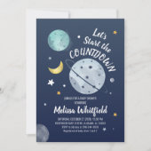 宇宙カウントダウン赤ちゃんシャワー 招待状 (正面)