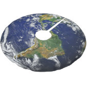 宇宙カスタムなポリエステル木のスカートからの地球 ブラッシュドポリエステルツリースカート (アングル)