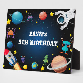 宇宙カスタムの外Tabletopプラークとイーゼル フォトプラーク