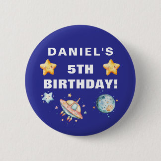 宇宙カスタムをテーマにした子供の誕生日パーティー 缶バッジ
