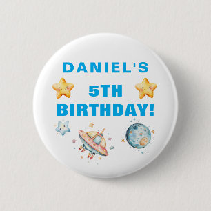 宇宙カスタムをテーマにした子供の誕生日パーティー 缶バッジ