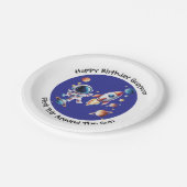 宇宙カスタムをテーマにした誕生日紙プレート子供へ ペーパープレート (アングル)