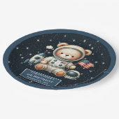 宇宙カスタムシャワー用男の赤ちゃんベアプレート ペーパープレート (アングル)