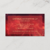 宇宙カスタムレッドマルーンプロフェッショナル 名刺 (裏面)