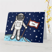 宇宙カスタム宇宙飛行士コズミックファーザーズデイカード カード (黄色い花)