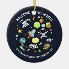 宇宙カッコいいテーマ – 宇宙飛行士&ロケット船 セラミックオーナメント