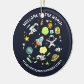 宇宙カッコいいテーマ – 宇宙飛行士&ロケット船 セラミックオーナメント (左)